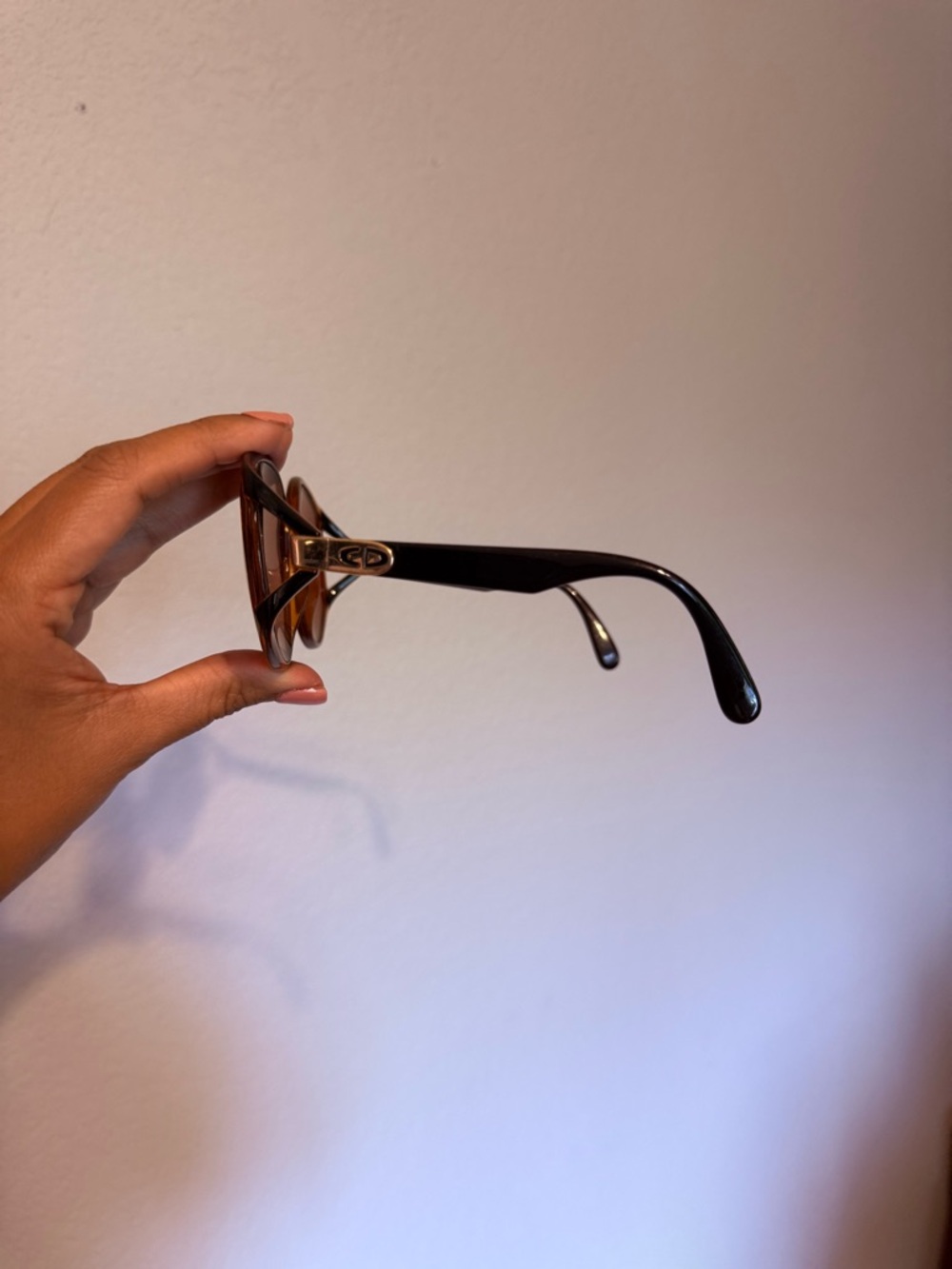 Christian Dior | Vintage Tortoiseshell Brown Oversized Sunglasses - Picture 4 of 6